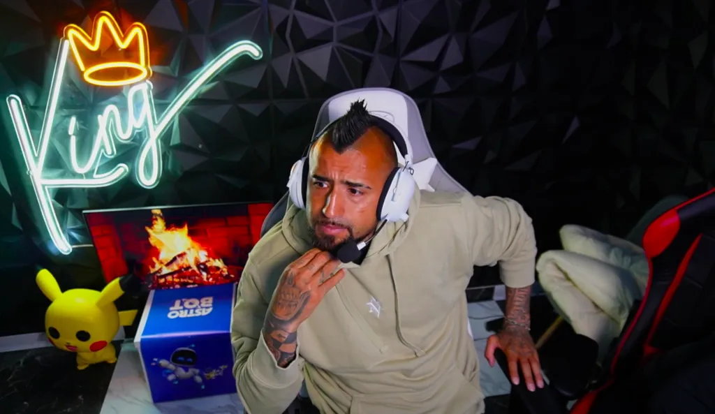 Arturo Vidal en Kick. (Captura).