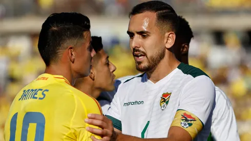 James Rodríguez y Luis Haquín en el enfrentamiento amistoso entre Colombia y Bolivia, antes de la Copa América 2024.