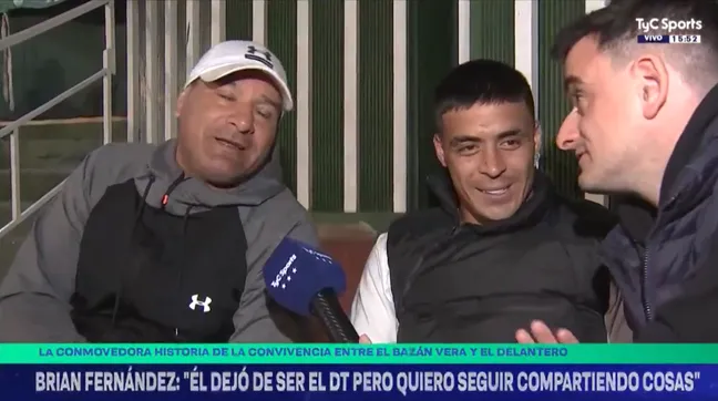 Daniel Bazán Vera y Brian Fernández. (Captura TyC Sports).