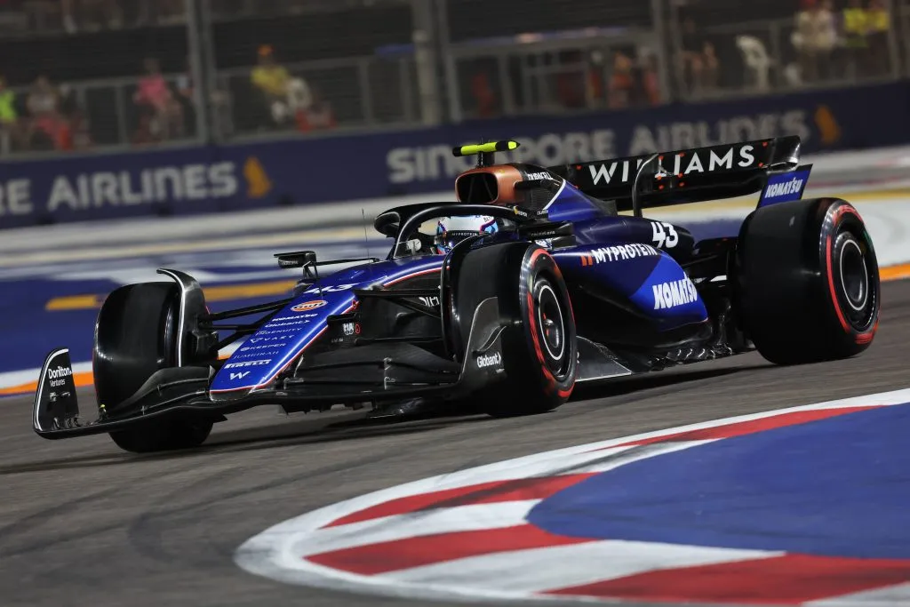 Franco Colapinto terminó en el 11° lugar del Gran Premio de Singapur, su tercera carrera en la F1. (Imago).