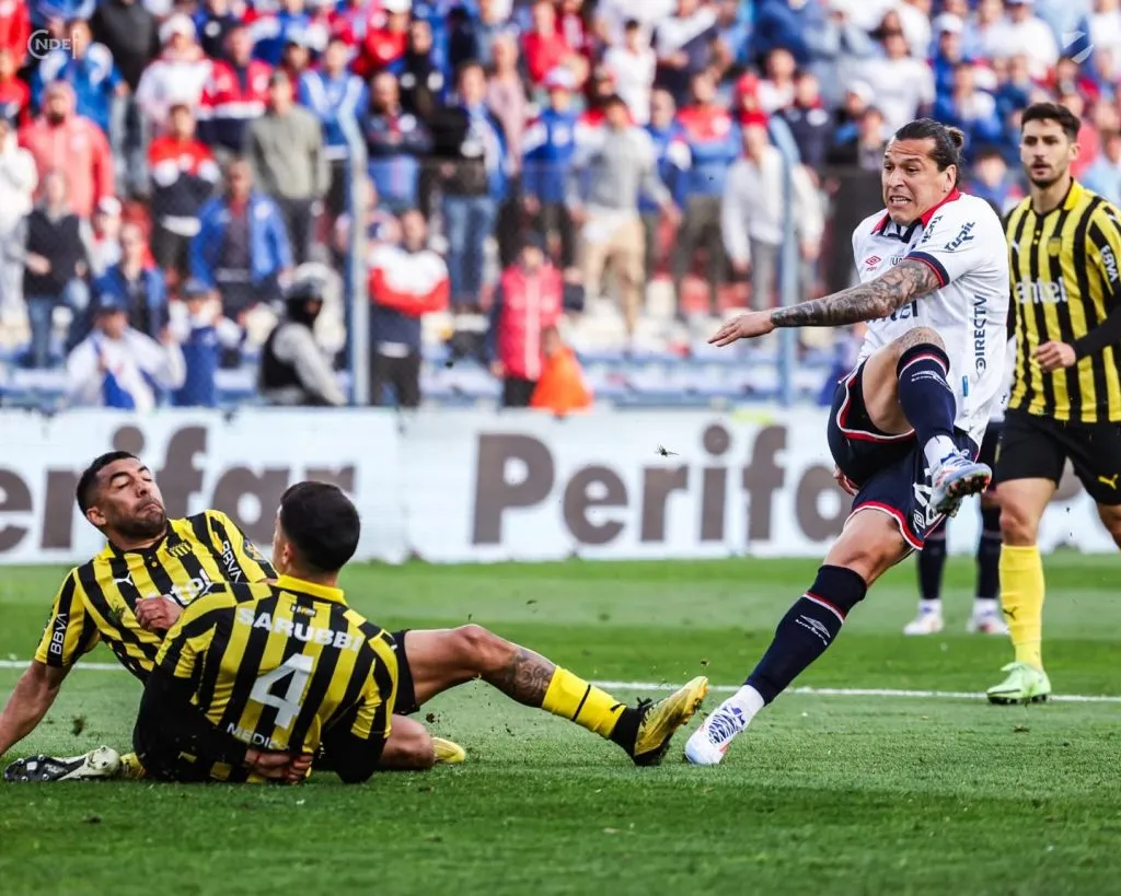 Santander anotó el 2-1 de Nacional ante Peñarol. Imagen: Instagram.