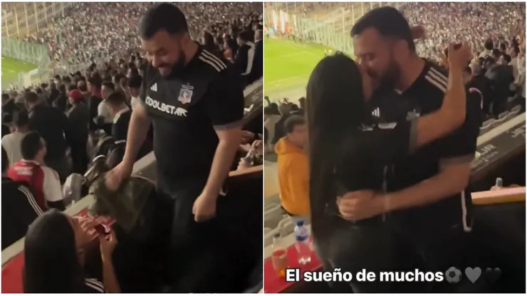 Conocida influencer le pidió matrimonio a su pareja en triunfo de Colo Colo.