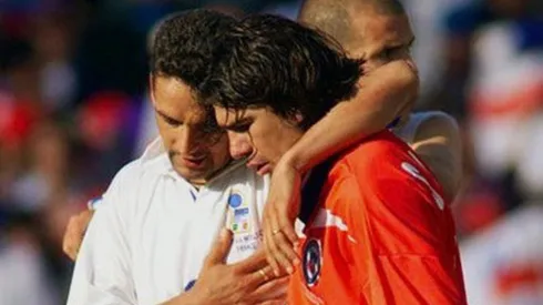 Salas junto a Baggio en el Mundial de Francia 98