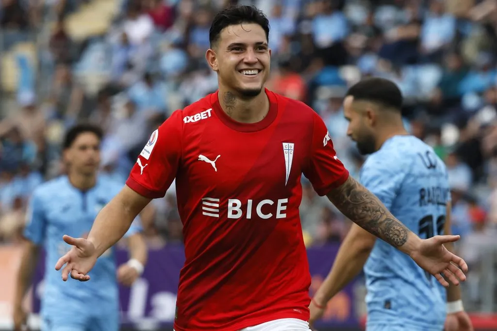Jader Gentil celebró así su gol ante O’Higgins. (Andrés Piña/Photosport).