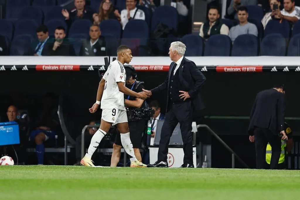 Kylian Mbappé y Carlo Ancelotti en el Real Madrid. (Foto: Imago).