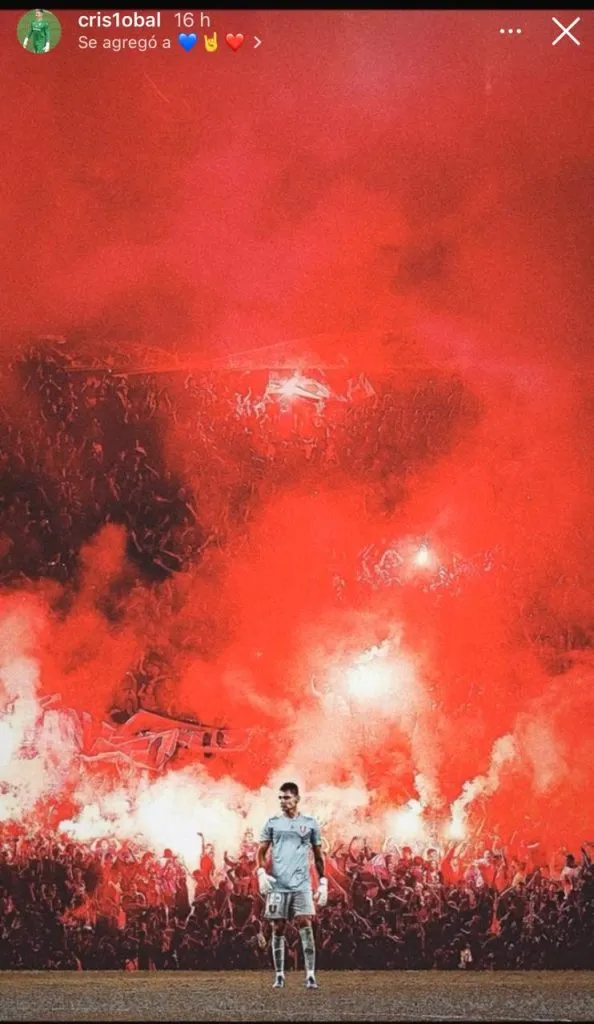 Cristóbal Campos le hizo un guiño a la U en redes | Instagram