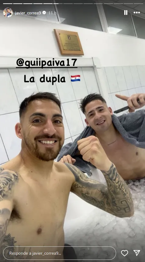 Javier Correa respaldó a Guillermo Paiva como su dupla en Colo Colo. Foto: Instagram.