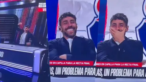 Las cámaras captaron justo el festejo del Mago Valdivia.