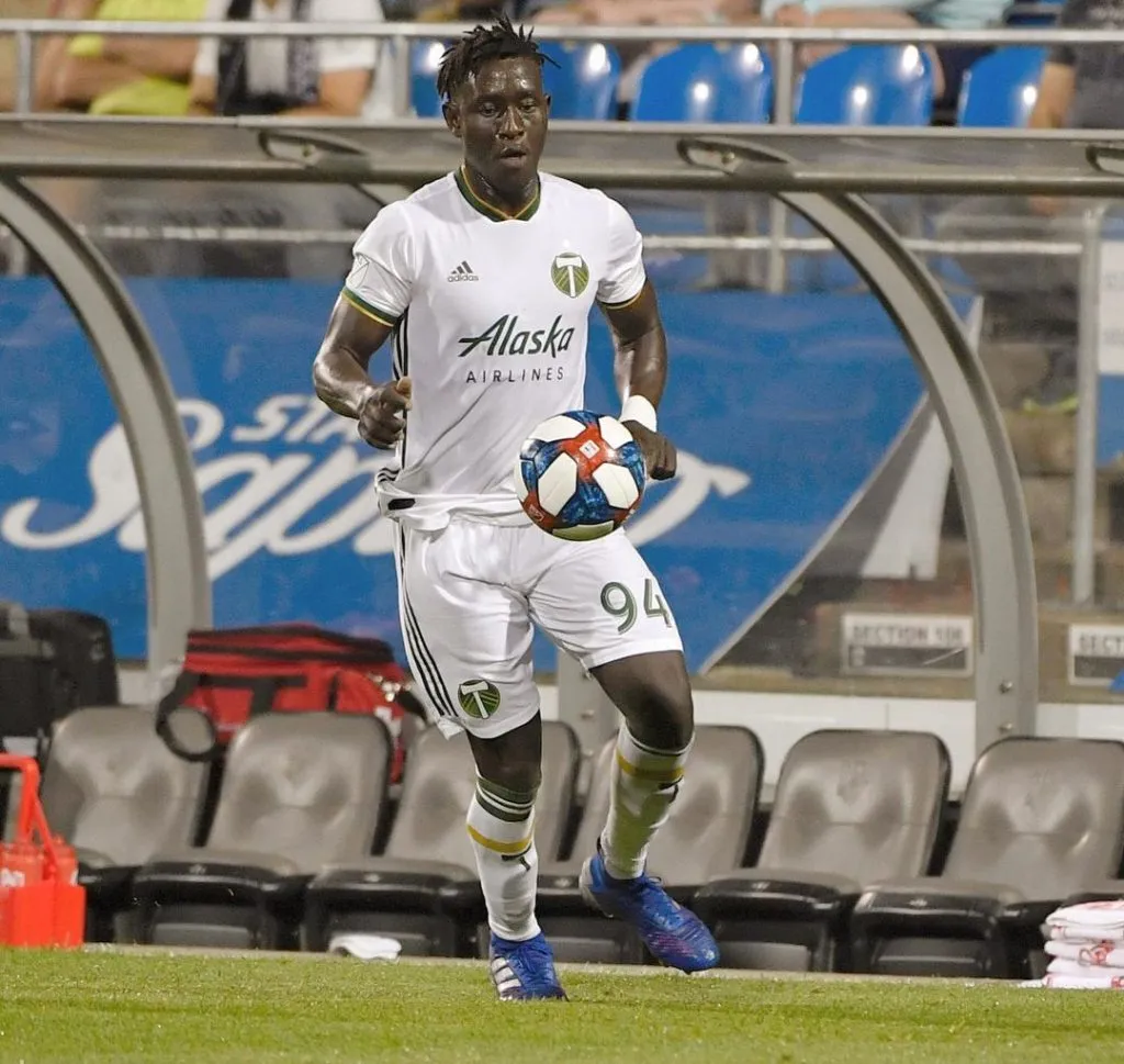 Modou Lamin Jadama en el Portland Timbers de Estados Unidos.