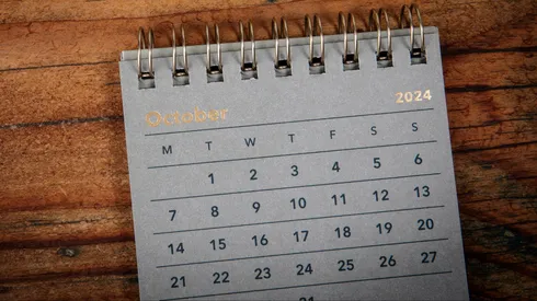 Calendario de octubre de 2024