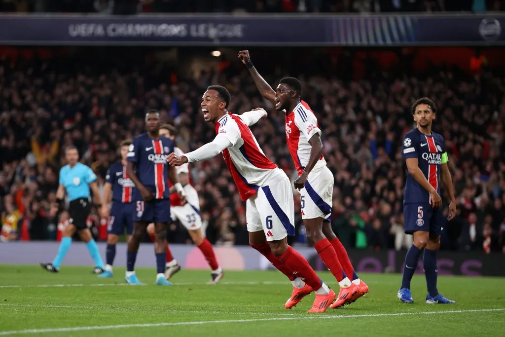 Arsenal venció por 2 a 0 al PSG y encendió la pelea en la Champions League. Foto: Getty Images.