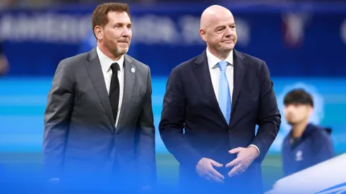 Alejandro Domínguez, presidente de Conmebol, y Gianni Infantino, mandamás de FIFA.