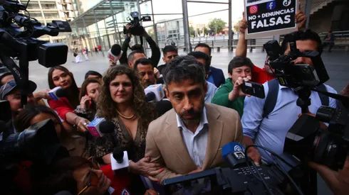 Jorge Valdivia en el Centro de Justicia.