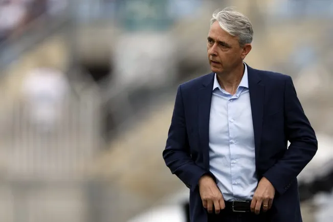 Tiago Nunes no está conforme con la gerencia deportiva de Cruzados SADP. (Andres Pina/Photosport).