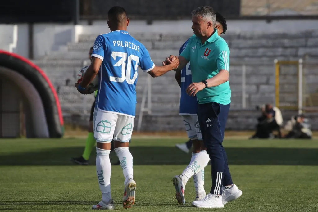 Chorri Palacios y Gustavo Álvarez en la U de Chile. (Jonnathan Oyarzun/Photosport).