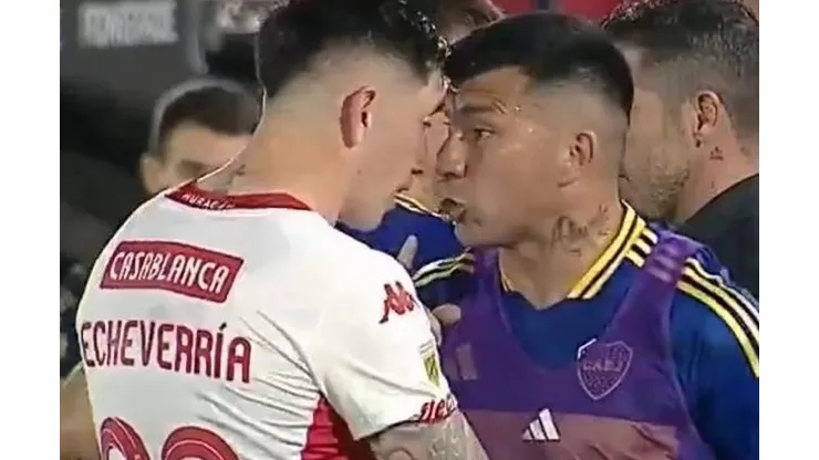 Pelea entre Medel y Echeverría.