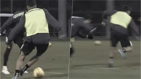 Damián Pizarro sacó aplausos con una jugada en el entrenamiento de Udinese.