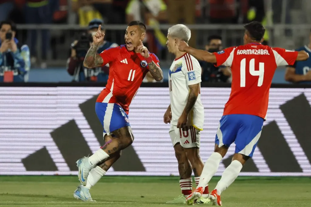 Eduardo Vargas marcó un gol por la selección chilena ante Venezuela. Foto: Andres Pina/Photosport