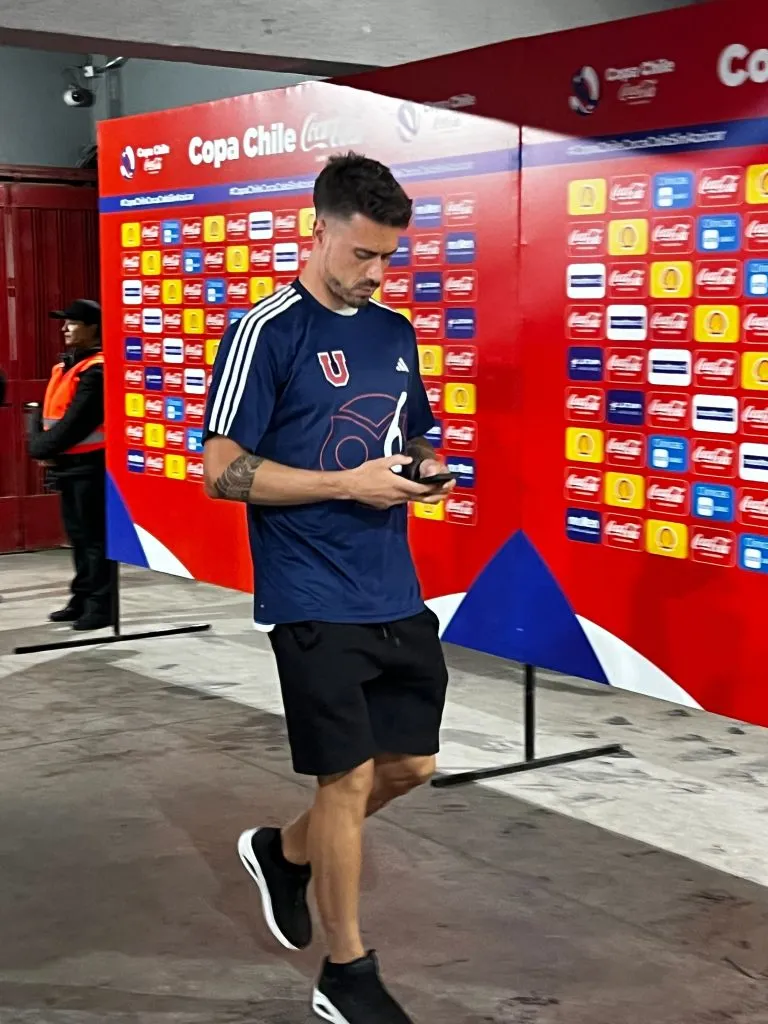 Además de Cristián Palacios, Juan Pablo Gómez también estuvo ausente en la fiesta de la U tras la Copa Chile. Foto: Cristián Fajardo, RedGol.