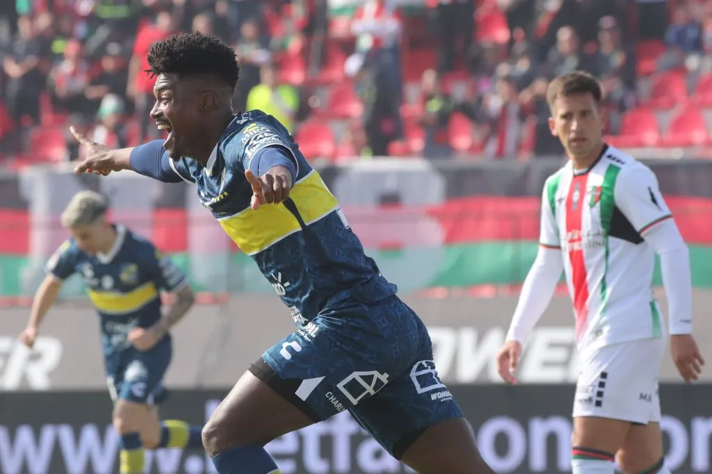 Eduardo Bauermann anotó un gol en Chile: fue ante Palestino en La Cisterna. (Jonnathan Oyarzun/Photosport).