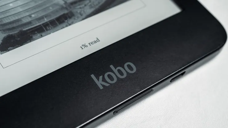 London, UK - 2023.02.13: Detailed close up shots of Rakuten KObo Clara HD EBook, Eink, Electronic Book xkwx rakuten kobo,monitor,service,education,electronic book,isolated,kobo,business,technology,internet,display,computer,tablet,screen,e-books,logo,audiobooks,e-readers,rakuten,office,online,background,abstract,mobile,digital,communication,electronic,web,modern,media,sign,concept,book,information,literature,e-book
