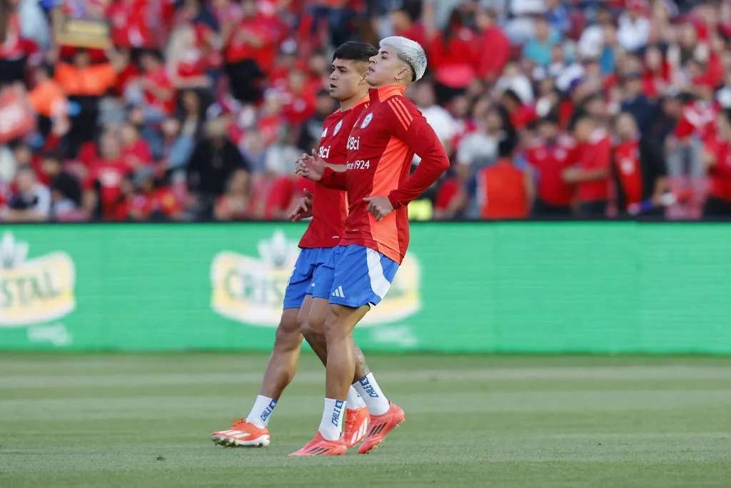 Maximiliano Guerrero y Fabián Hormazábal en la Roja. Foto: Pepe Alvujar/Photosport