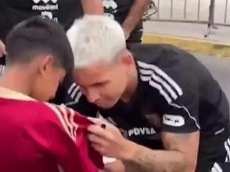 Soteldo y su emotivo gesto con niño venezolano en Chile