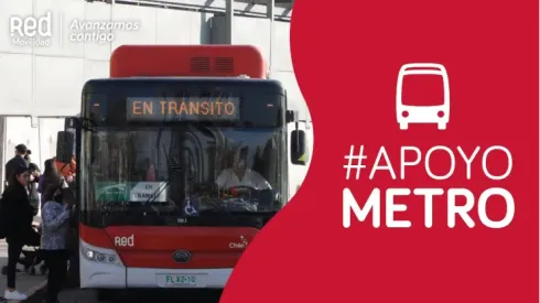 Revisa los buses de apoyo aportados por MTT al Metro de Santiago.