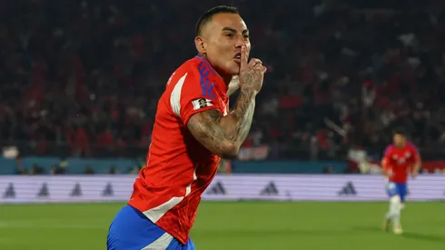 Eduardo Vargas festeja su gol contra Brasil en las Eliminatorias Sudamericanas 2026.