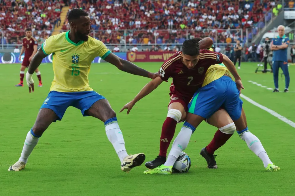 Venezuela y Brasil animaron un entretenido partido. Imagen: Getty.