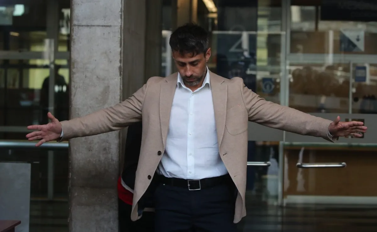 Jorge Valdivia llegó al Centro de Justicia para una nueva formalización de cargos. Jonnathan Oyarzún/Aton Chile