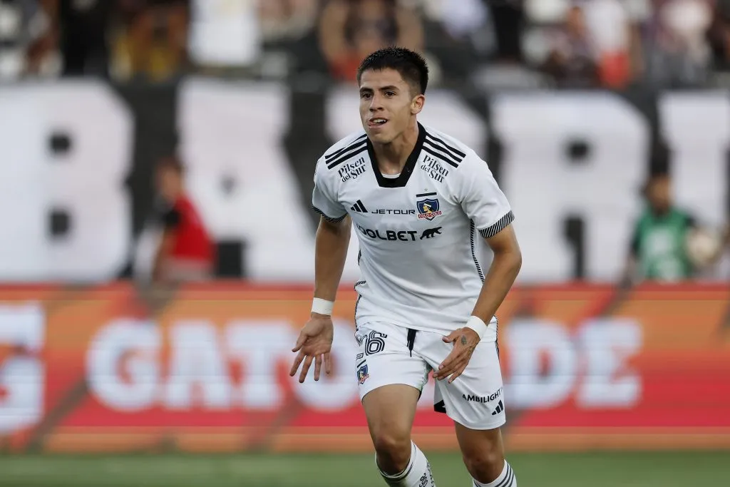 Matías Moya apenas marcó un gol con Colo Colo en 2024. Foto: Pepe Alvujar/Photosport