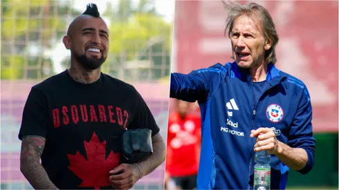 Arturo Vidal y Ricardo Gareca se reunieron este lunes en Juan Pinto Durán.