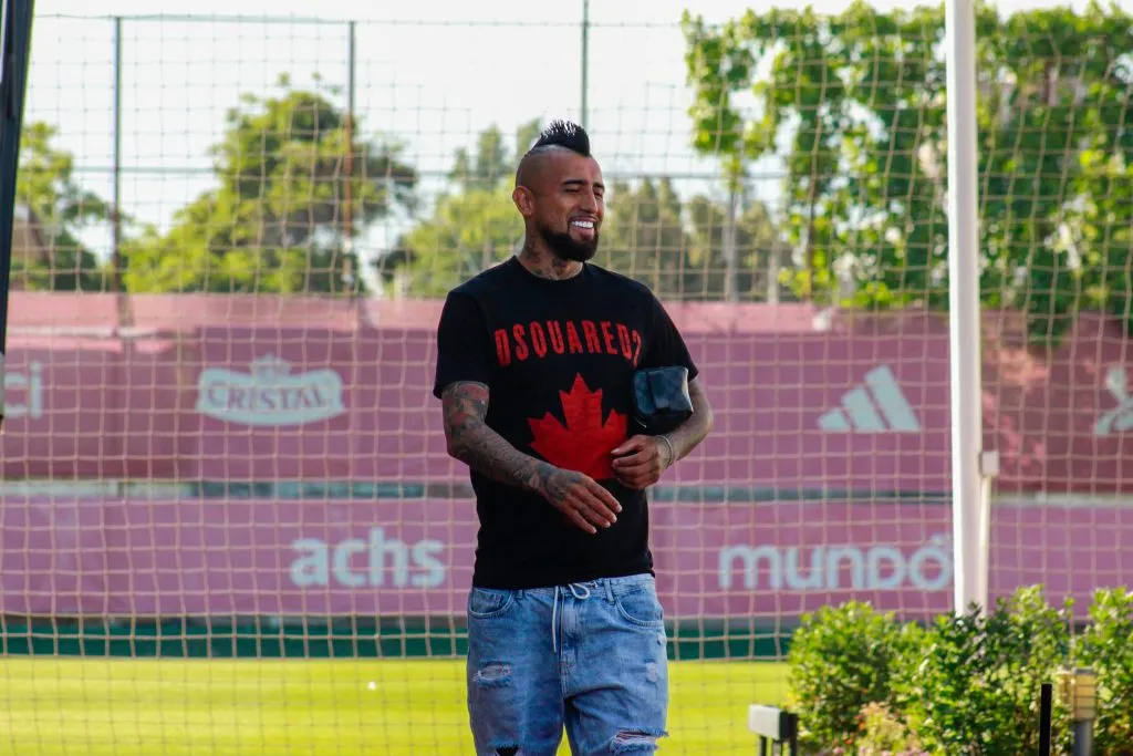 Arturo Vidal ingresó esta jornada a Juan Pinto Durán. FOTO: Francisca Guajardo – Comunicaciones FFCh