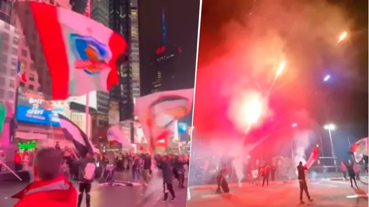 Hinchas albos se tomaron la ciudad de New York