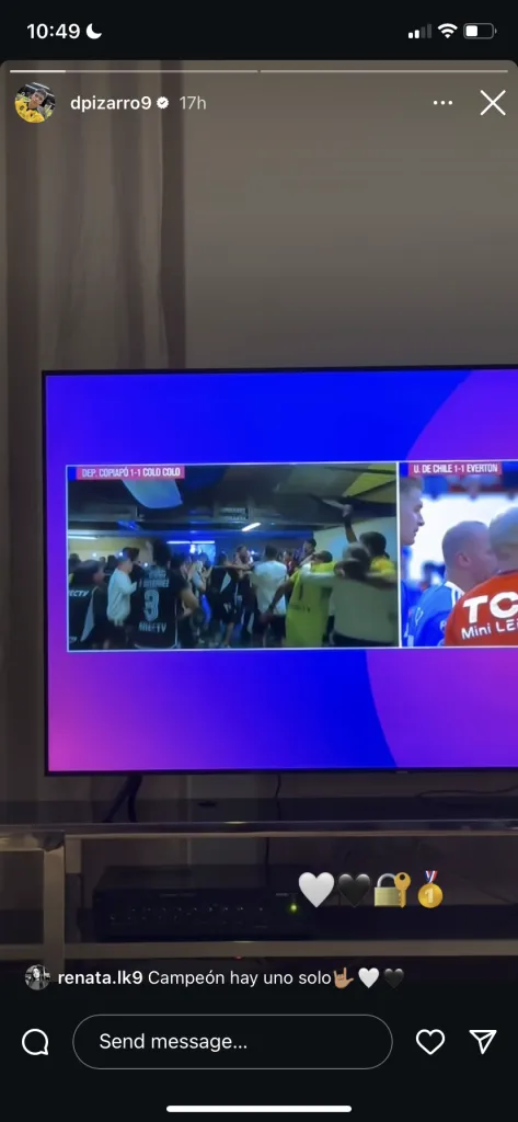 Damián Pizarro festejó a Colo Colo | Instagram