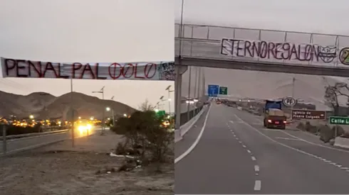 Hinchas molestan a Colo Colo.