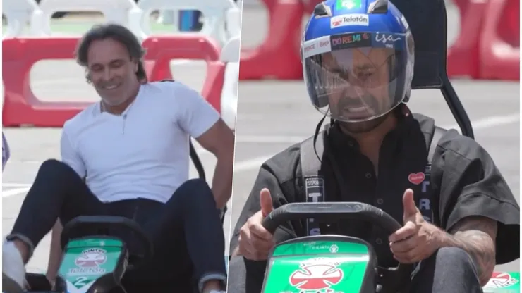 El Rambo Ramírez y Luis Jiménez en las pruebas de la Teletón