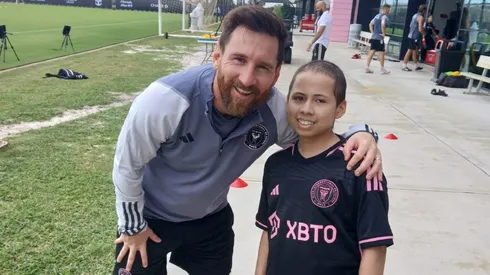 Lionel Messi compartió un lindo momento con Mateo.