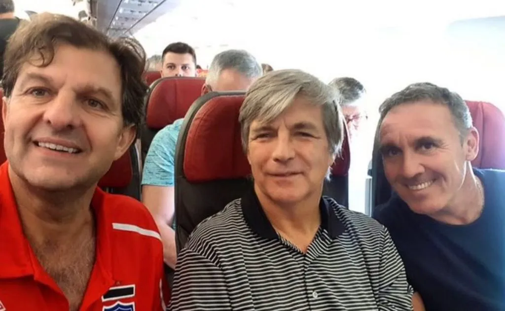 El famoso viaje de la dirigencia de Colo Colo a buscar a Scolari. Imagen: Colo Colo.
