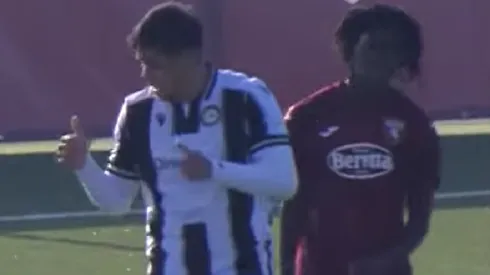 Damián Pizarro fue titular y jugó todo el partido del Udinese con Torino.