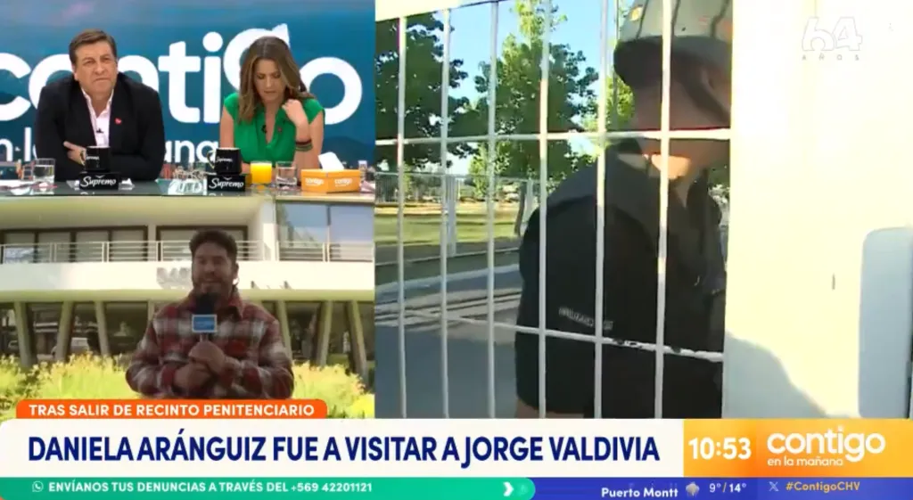 El matinal de Chilevisión está afuera del departamento de Jorge Valdivia.