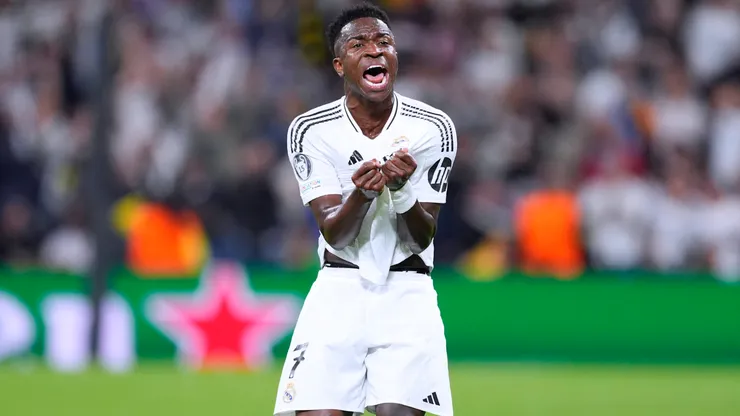 Vinícius Junior celebra su gol ante Borussia Dortmund, en la fecha de la UEFA Champions League 2024/25.