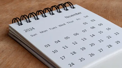 Calendario de noviembre de 2024