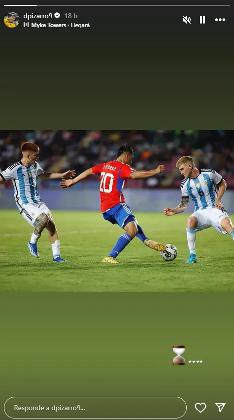 El mensaje de Damián Pizarro a la selección chilena. Foto: Instagram.