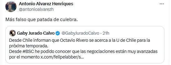 El categórico mensaje del presidente de Barcelona ante los rumores de Rivero a Universidad de Chile. | Foto: Captura. 