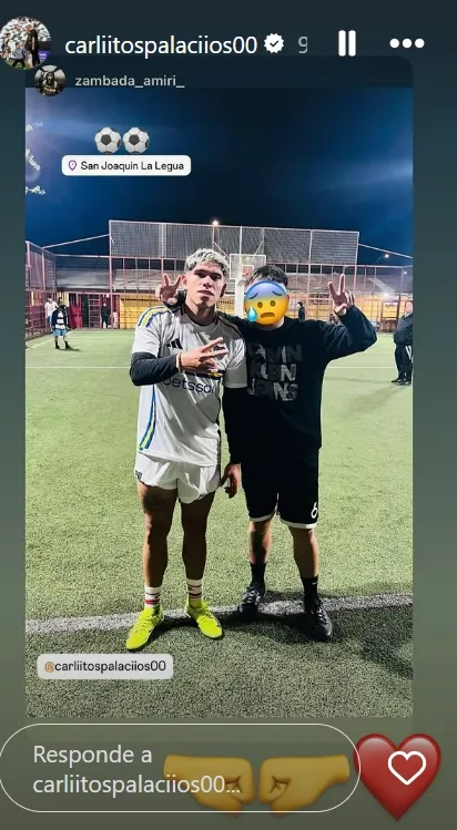 Carlos Palacios con la camiseta de Boca