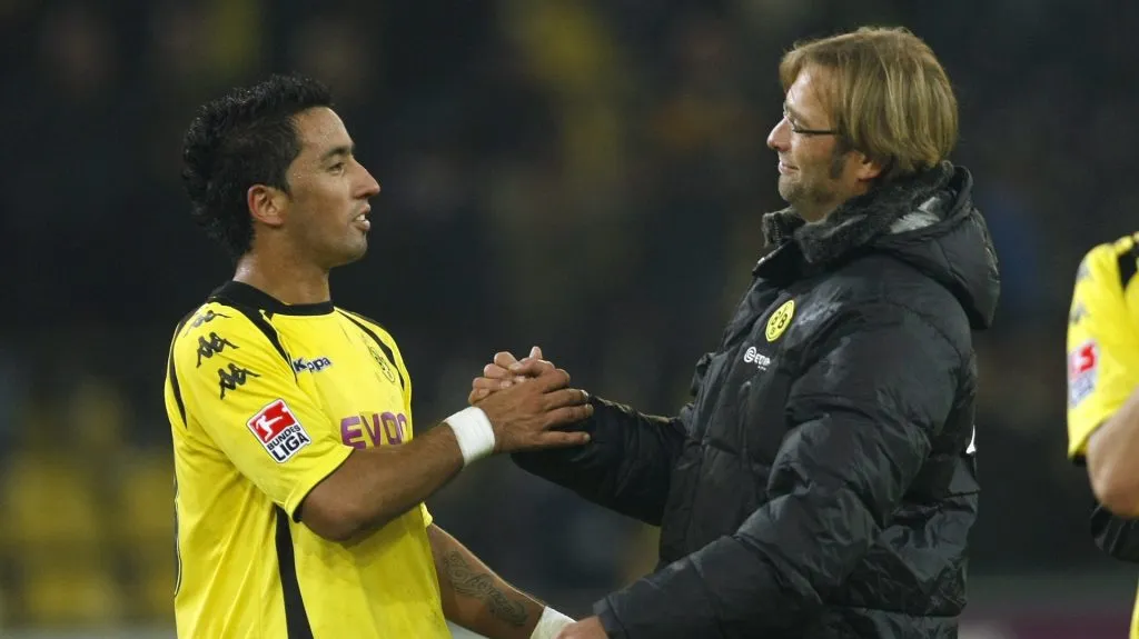 Barrios junto a Jurgen Klopp en el Borussia Dortmund