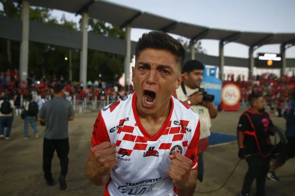Felipe Fritz celebra con Deportes Limache. (Jose Robles/Photosport).