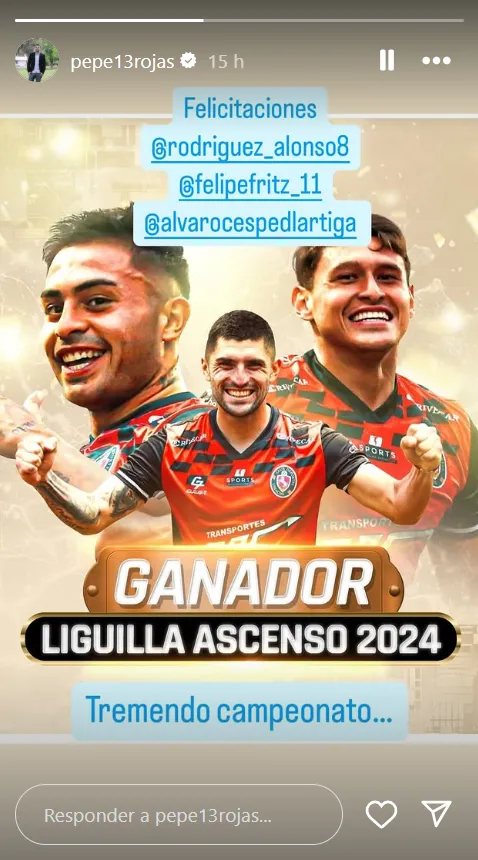 Captura Instagram Pepe Rojas.